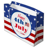 Summer BBQ Family Reunion 4 juli Custom Groot Cadeauzakje (Achterkant Gekanteld)