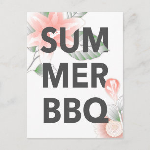 SUMMER BBQ  florale suspensie Briefkaart