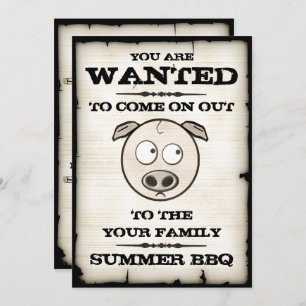 Summer BBQ Gezochte Uitnodigingen