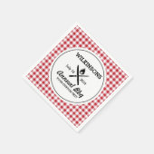 Summer BBQ Grill Cookout Reunion Red Gingham Check Servetten (Hoek)