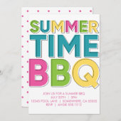 SUMMER BBQ INVITE KAART (Voorkant / Achterkant)