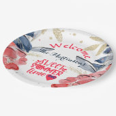 Summer BBQ Picnic gepersonaliseerd Papieren Bordje (Gekanteld)