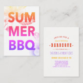 SUMMER BBQ zomerbloem Informatiekaartje (Voorkant / Achterkant)