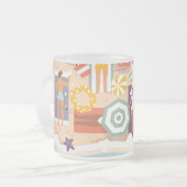 Summer Beach 2025 Matglas Koffiemok (Voorkant links)