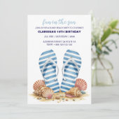 Summer Beach Anniversaire Fête Invitation (Debout devant)