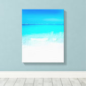 Summer Beach Blue Ocean Canvas Afdruk (Insitu (Houten vloer))