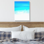 Summer Beach Blue Ocean Canvas Afdruk (Insitu (Slaapkamer))