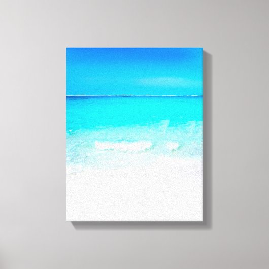 Summer Beach Blue Ocean Canvas Afdruk (Voorkant)