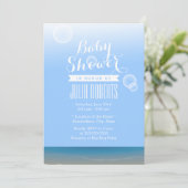 Summer Beach Bubbles Baby Shower Invitations (Debout devant)