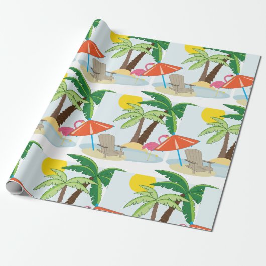 Summer Beach Cadeaupapier (Uitgerold)