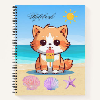 Summer Beach Cat Notitieboek
