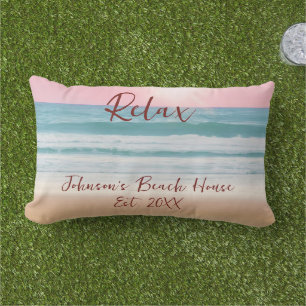 Summer Beach Design Creëer Uw eigen aangepaste fam Buitenkussen