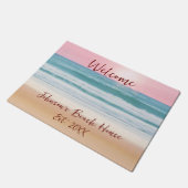 Summer Beach Design Creëer Uw eigen aangepaste fam Deurmat (Schuin)