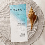 Summer Beach Destination Mariage Cartes de menu<br><div class="desc">Eté Elégante Plage Côtière Mariage Menu Cartes Minimaliste Mariage Menu Cartes | Menu Moderne,  Menu Dîner Mariage,  Menu Rustique Dîner Mariage et Menu Boissons,  Calligraphie Simple Menus Mariage Rustique Menus Mariage,  Menu Mariage Rustique,  Menu Table Mariage</div>