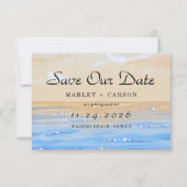 Summer Beach Destination Wedding Save The Date (Voorkant)