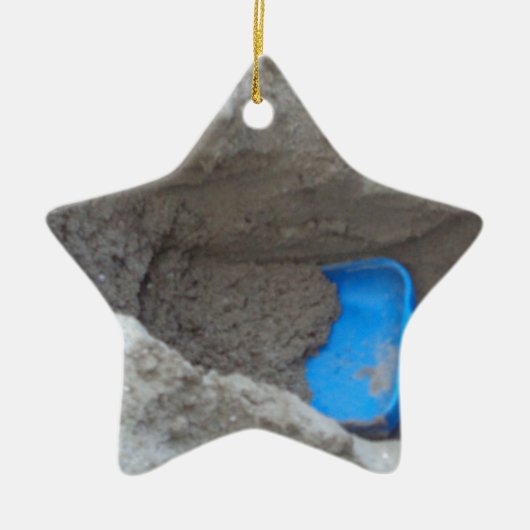 Summer Beach Digging Sand Shovel, Scoop, Pspelen Keramisch Ornament (Voorkant)