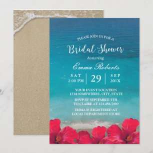 Summer Beach Elegant Floral Vrijgezellenfeest Kaart