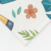 Summer Beach Essentials Pattern (1) Fleece Deken (Hoek)