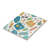 Summer Beach Essentials Pattern (1) Tegeltje (Zijkant)