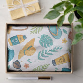 Summer Beach Essentials Pattern (1) Tissuepapier (Geschenk)