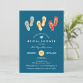 Summer Beach Flip Flops Invitation nuptiale de dou (Debout devant)