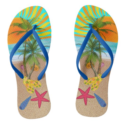 Summer Beach Fun Teenslippers (Voetbed)