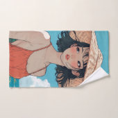 Summer Beach Girl Anime serviette main (Serviette à main)