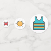 Summer Beach Icon Mix ID532 Confetti (Voorkanten)