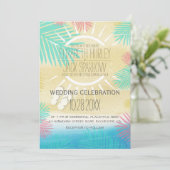 Summer Beach Mariages Invitations (Debout devant)