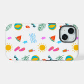 Summer Beach Motif IPhone 15 Coque (Verso Horizontal)