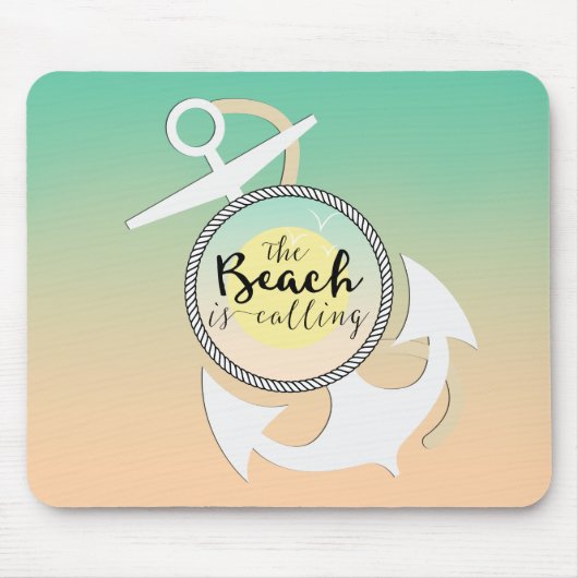 Summer Beach Nautical Typography Muismat (Voorkant)