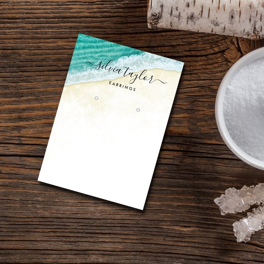 Summer Beach Ocean calligraphy Display card Visitekaartje