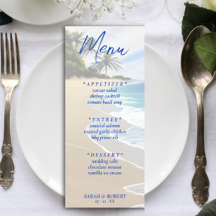 Summer Beach Ocean Resort Huwelijksreceptie Menu