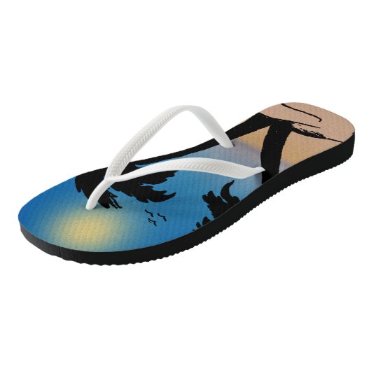 Summer Beach Palm Trees Teenslippers (Schuin)