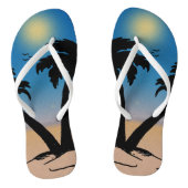 Summer Beach Palm Trees Teenslippers (Voetbed)