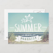 Summer Beach Paradise Briefkaart (Voorkant / Achterkant)