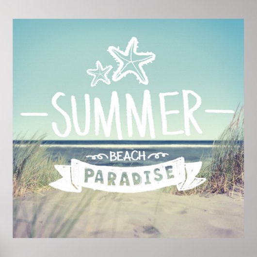 Summer Beach Paradise Poster (Voorkant)