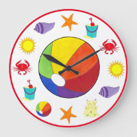 Summer Beach Party Sandcastle Starfish Beachball