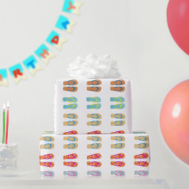 Summer Beach Party Teenslippers inpakpapier