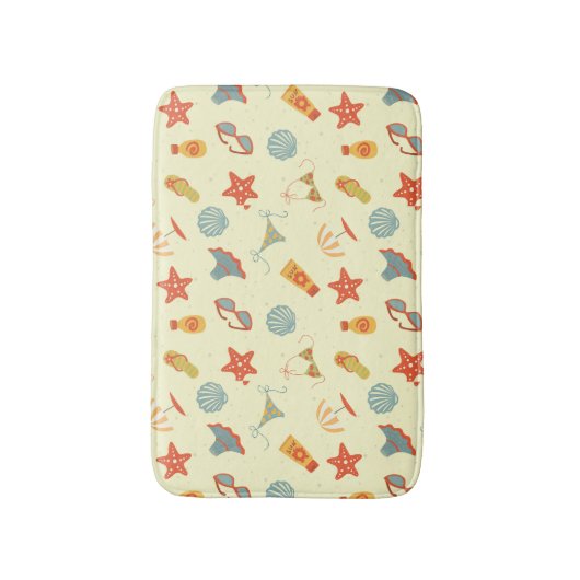 Summer Beach Pattern Badmat (Voorkant Verticaal)