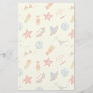 Summer Beach Pattern Briefpapier