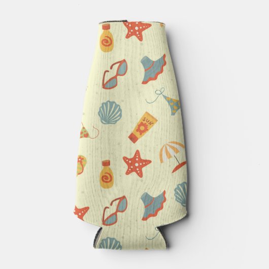 Summer Beach Pattern Flesjeskoeler (Voorkant)