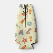 Summer Beach Pattern Flesjeskoeler (Achterkant)