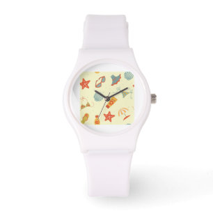 Summer Beach Pattern Horloge