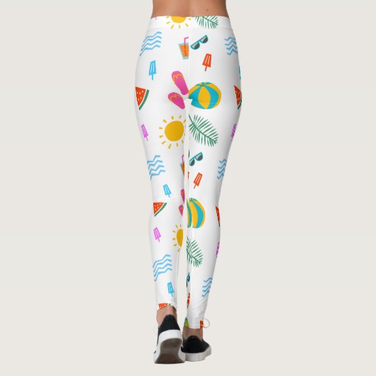 Summer Beach Pattern Leggings (Achterkant)