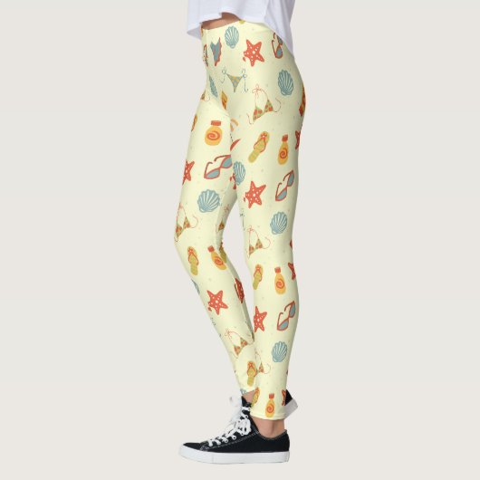 Summer Beach Pattern Leggings (Links)