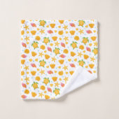 Summer Beach Pattern Seashells Ocean Life Starfish Bad Handdoek (Wasdoekje)