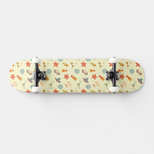 Summer Beach Pattern Skateboard (Horizontaal)