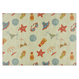 Summer Beach Pattern Snijplank