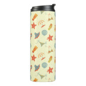 Summer Beach Pattern Thermosbeker (Gedraaid links)